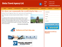 Tablet Screenshot of biehntravelagency.com